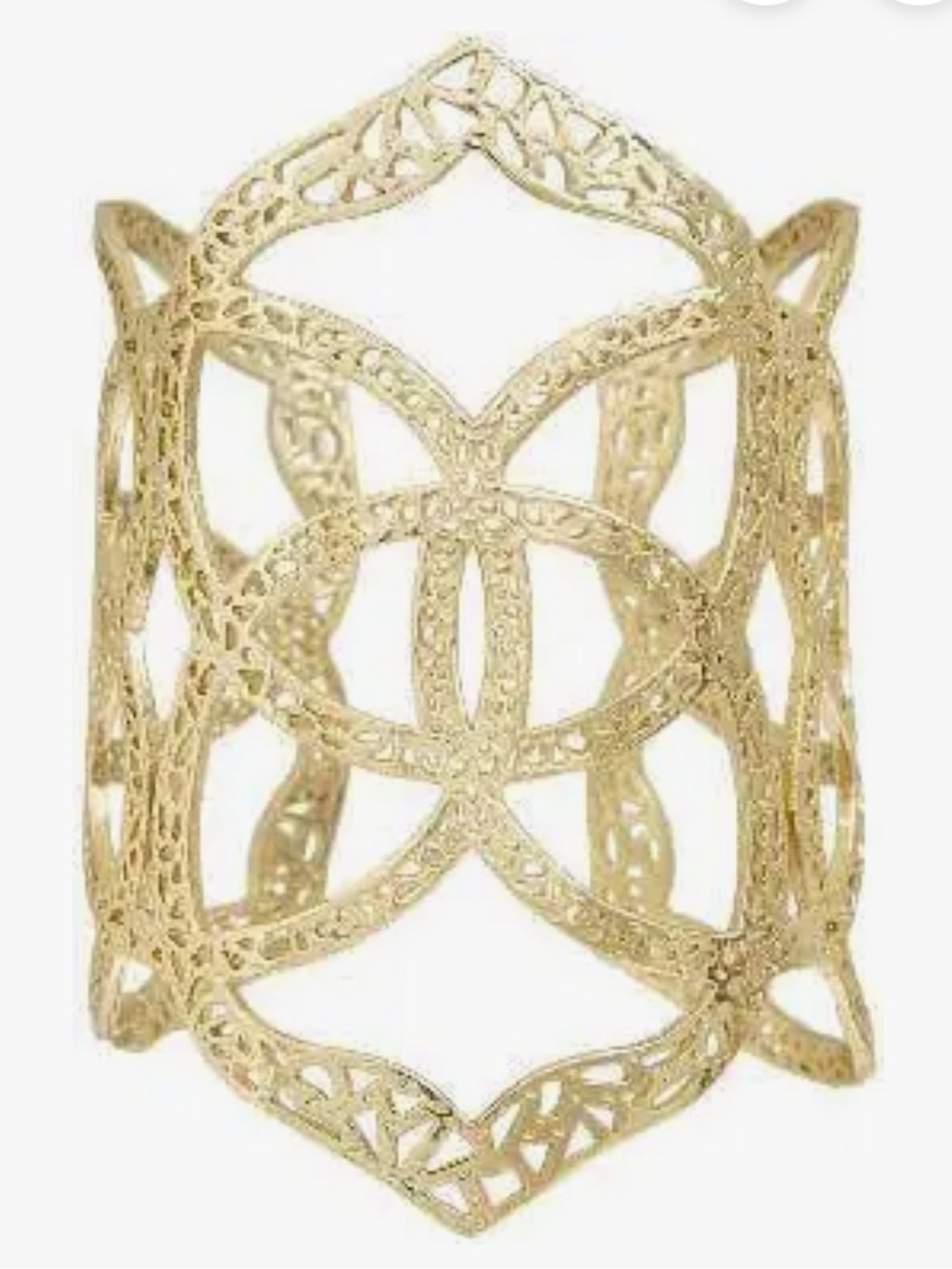 Kendra Scott Gold Filigree Openwork Cuff Bracelet